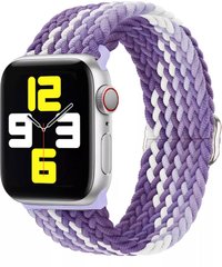 Тканинний регульований монобраслет STR Braided Solo Loop with Buckle для Apple Watch 38/40/41 mm - Grape Purple, ціна | Фото