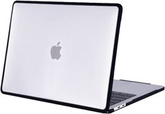 Пластиковая накладка c силиконовым бампером STR Dual Color Hard Case for MacBook Air 13.6 (2022-2024) M2/М3 - Black/Black, цена | Фото