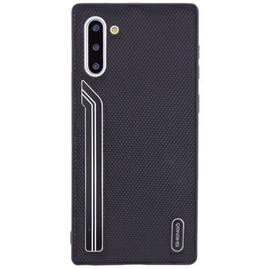 TPU чехол SHENGO Textile series для Samsung Galaxy Note 10 - Черный, цена | Фото