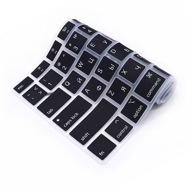 Накладка на клавиатуру STR для MacBook Air 13 (2020) - Черная US (c русскими буквами), цена | Фото