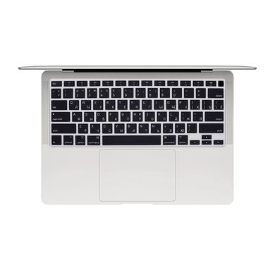 Накладка на клавіатуру STR для MacBook Air 13 (2020) - Чорна US (з російськими літерами), ціна | Фото