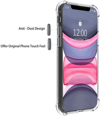 Силіконовий протиударний чохол MIC WXD Силикон 0.8 mm для iPhone 11 Pro - Clear, ціна | Фото
