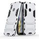 Ударопрочный чехол-подставка Transformer для Huawei P20 Lite с мощной защитой корпуса - Серебряный / Satin Silver, цена | Фото 1