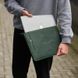 Шкіряний чохол ручної роботи INCARNE MESSAGE для MacBook Air 13 (2012-2017) - Зелений, ціна | Фото 3