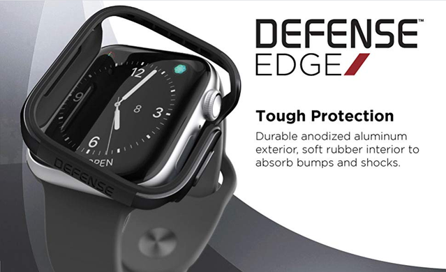 Протиударний чохол X-Doria Defense Edge Series для Apple Watch 44 mm - Black, ціна | Фото