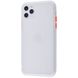 Матовий протиударний чохол MIC Matte Color Case for iPhone 11 Pro - White/red, ціна | Фото 1