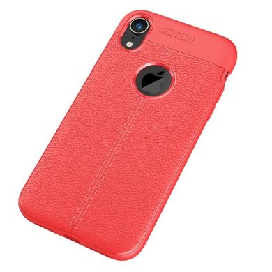Чехол MIC Lichi Pattern Leather TPU Case for iPhone X/Xs - Red, цена | Фото