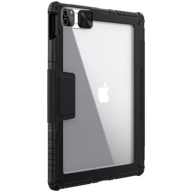 Противоударный чехол с защитой камеры Nillkin Bumper Leather Case Pro for iPad Pro 12.9 (2020 | 2021) - Black, цена | Фото