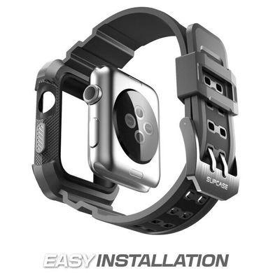 Ремінець з чохлом SUPCASE UB Pro Case for Apple Watch Series 1/2/3 (38mm) - Black (SUP-AW38-UBPRO-BK), ціна | Фото