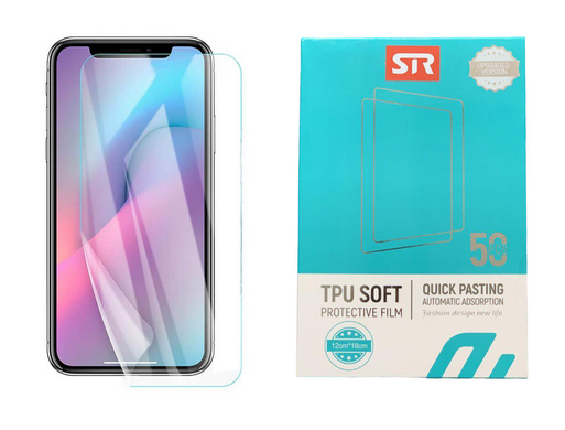 Гидрогелевая пленка на экран STR Front Full для iPhone SE 2 (2020) | SE 3 (2022) - Прозрачная, цена | Фото