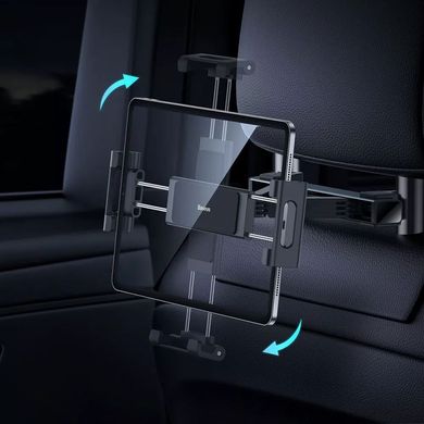 Автотримач на підголовник для планшету Baseus JoyRide Pro Backseat Car Mount - Black, ціна | Фото