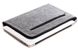 Чорний горизонтальний повстяний чохол на блискавці Gmakin для MacBook Air 13 (2018-2020) / Pro 13 (2016-2022) (GM70-13New), ціна | Фото 3