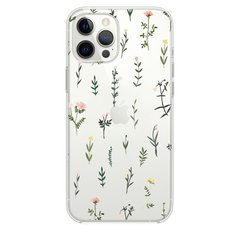 Силіконовий прозорий чохол Oriental Case (Flowers Small) для iPhone 15 Pro Max