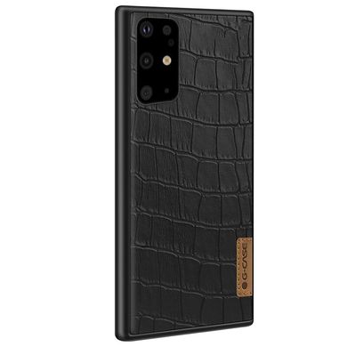 Кожаная накладка G-Case Crocodile Dark series для Samsung Galaxy S20+ - Черный, цена | Фото