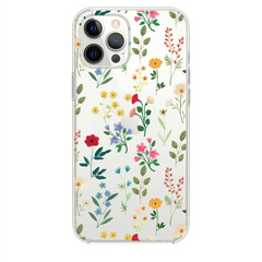 Силіконовий прозорий чохол Oriental Case (Flowers Small 2.0) для iPhone 15 Pro Max