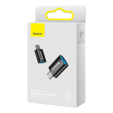 Переходник Baseus Ingenuity Mini OTG USB 3.1 to Type-C - Black, цена | Фото