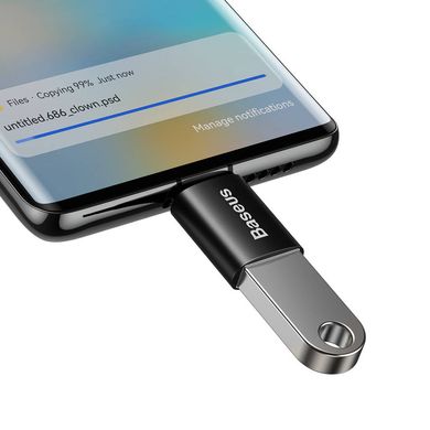 Переходник Baseus Ingenuity Mini OTG USB 3.1 to Type-C - Black, цена | Фото