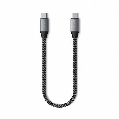 Кабель Satechi USB-C to USB-C Cable 100W Space Gray (25 cm) (ST-TCC10M), цена | Фото