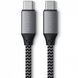 Кабель Satechi USB-C to USB-C Cable 100W Space Gray (25 cm) (ST-TCC10M), ціна | Фото 1