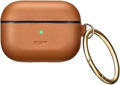 Кожаный чехол с карабином ESR Metro Leather Case for AirPods Pro - Brown, цена | Фото