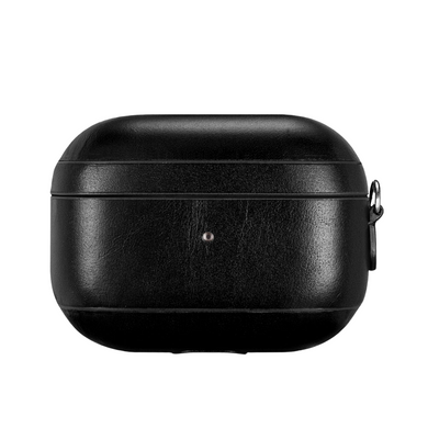 Шкіряний чохол з ремінцем iCarer Vintage Leather Protective Case (With Wrist Strap Lanyard) for AirPods Pro - Black, ціна | Фото