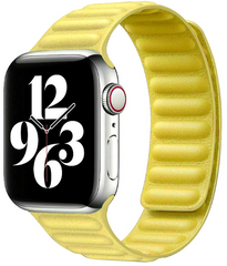Шкіряний ремінець STR Leather Link для Apple Watch 38/40/41 mm (Series SE/7/6/5/4/3/2/1) - White, ціна | Фото