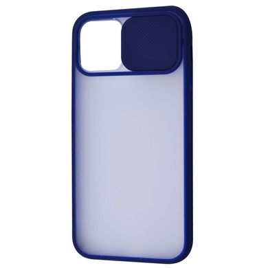 Чехол с защитой камеры MIC Clear Slide Camera для iPhone 12/12 Pro - Blue, цена | Фото