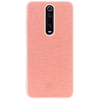 TPU чохол Textile Logo для Xiaomi Redmi K20 / K20 Pro / Mi9T / Mi9T Pro - Рожевий, ціна | Фото