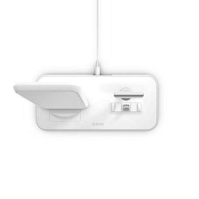 Док-станція Zens Stand + Dock Aluminium Wireless Charger 10W White (ZEDC06W/00), ціна | Фото