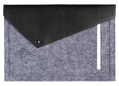 Войлочный чехол-конверт Gmakin для MacBook Air 13 (2012-2017) / Pro Retina 13 (2012-2015) / Pro 14 (2021 | 2023) M1 | M2 | M3 - Black (GM13), цена | Фото