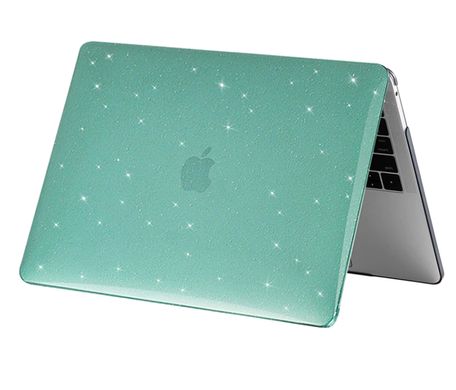 Пластиковый глянцевый чехол-накладка STR Glitter Hard Shell Case for MacBook Air 13 (2018-2020) - Dark Blue, цена | Фото