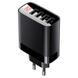 Зарядное устройство Baseus Mirror Lake Digital Display Travel Charger 30W 4USB - Black, цена | Фото 1