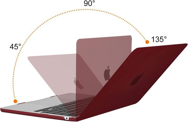 Пластиковий матовий чохол-накладка STR Matte Cream Hard Shell Case for MacBook Air 13.6 (2022-2024) M2/М3 - Black, ціна | Фото
