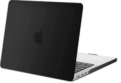 Пластиковый матовый чехол-накладка STR Matte Hard Shell Case for MacBook Pro 14 (2021 | 2023) M1 | M2 | M3 - Black, цена | Фото