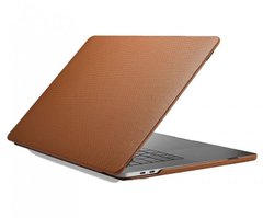 Шкіряний чохол-накладка iCarer Real Leather Woven Pattern for MacBook Pro 13 (2020) - Brown, ціна | Фото