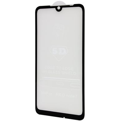 Захисне скло 5D Hard (full glue) (тех.пак) для Xiaomi Redmi 7 - Чорний, ціна | Фото