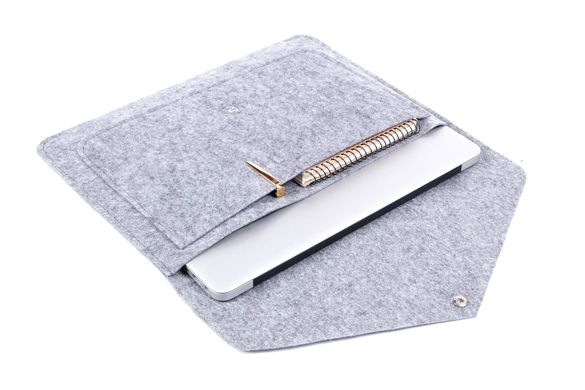 Чохол-конверт для MacBook Air 13 (2018-2020) | Pro 13 (2016-2022) - Сірий (GM07-13New), ціна | Фото