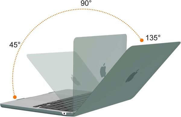 Пластиковый матовый чехол-накладка STR Matte Cream Hard Shell Case for MacBook Air 13.6 (2022-2024) M2/М3 - Black, цена | Фото