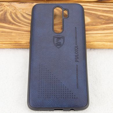 Шкіряний чохол-накладка PULOKA Desi для Xiaomi Redmi Note 8 Pro - Синій, ціна | Фото