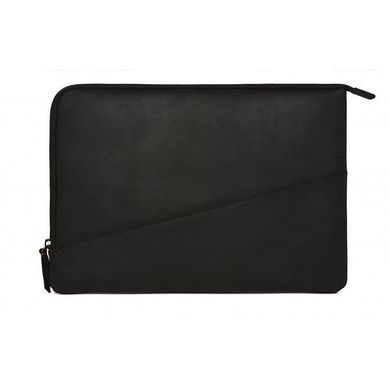Кожаный чехол-папка Decoded Waxed Slim Sleeve для 15" Macbook из вощенной премиальной итальянской кожи, черный (D8SS15WXBK), цена | Фото