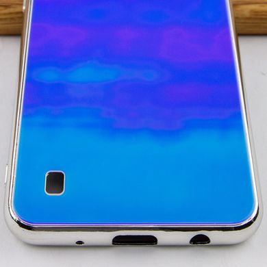TPU+Glass чохол Gradient Rainbow із лого для Samsung Galaxy A10 (A105F) - Блакитний, ціна | Фото