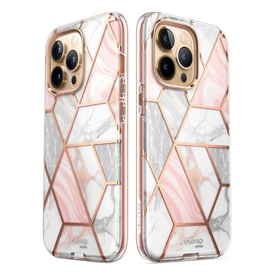 Противоударный чехол с защитой экрана i-Blason [Cosmo Series] Case for iPhone 14 Pro Max - Marble, цена | Фото