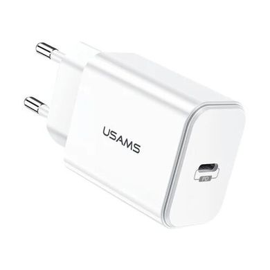 Зарядное устройство USAMS T14 PD Fast Travel USB Charger (EU) - White (US-CC069), цена | Фото