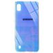 TPU+Glass чохол Gradient Rainbow із лого для Samsung Galaxy A10 (A105F) - Блакитний, ціна | Фото 1