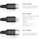 Кабель 3в1 WIWU YZ108 3in1 Charging Cable (Lightning/Type-C/Micro-USB) - Black, цена | Фото 3