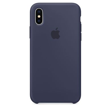 Чехол Apple Silicone Case for iPhone X - Midnight Blue (MQT32), цена | Фото