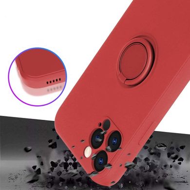 Чохол з кільцем-тримачем MIC WAVE Light Color Ring iPhone 12 - Red, ціна | Фото