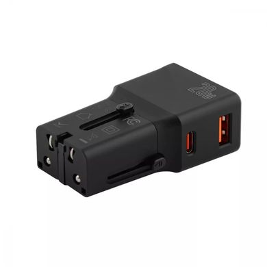 Зарядний пристрій Yesido Travel Adapter MC17 Type-C 20W (UK/EU/US/AUS), ціна | Фото