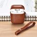 Чохол iCarer Vintage Leather Airpods Protective Case with LED Indicator Hole (with Wrist Strap Lanyard) - Brown, ціна | Фото 9