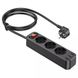 Мережевий фільтр HOCO NS2 (3 розетки + 3 USB) 1.8m - Black, ціна | Фото 2
